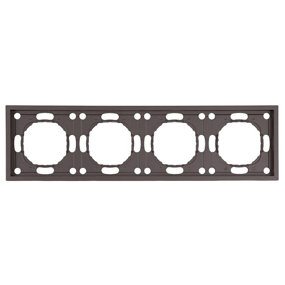 Рамка STEKKER, PFR00-5004-09 4-местная, серия Эмили, антрацит, soft touch от компании Stekker