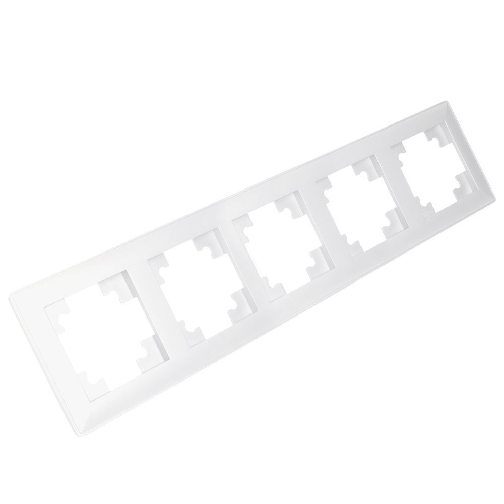 Рамка STEKKER, PFR00-7004-01 4-местная, пластик, серия Катрин, белый от компании Stekker