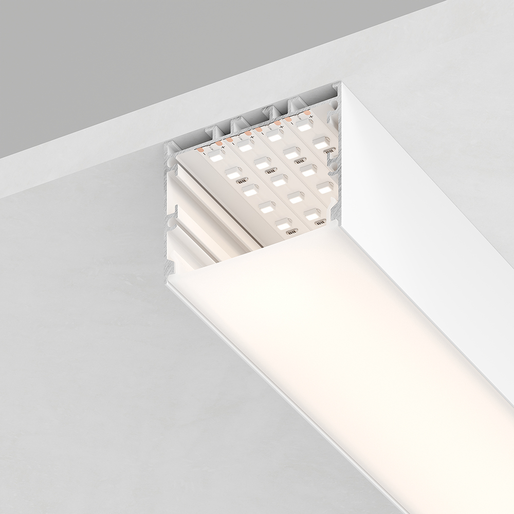 Купить Профиль алюминиевый накладной "Линии света", белый, CAB257 по цене производителя в официальном интернет-магазине shop.feron.ru