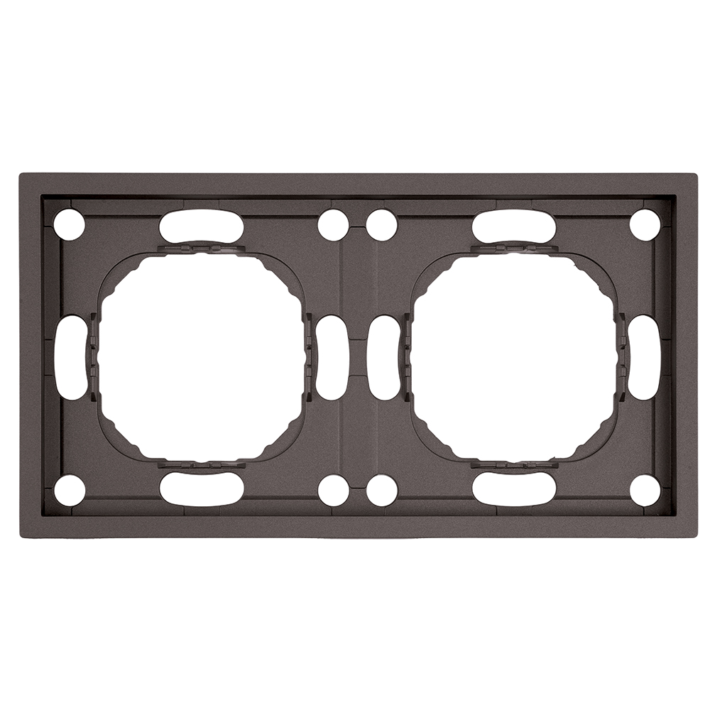 Рамка STEKKER, PFR00-5002-09 2-местная, серия Эмили, антрацит, soft touch от компании Stekker