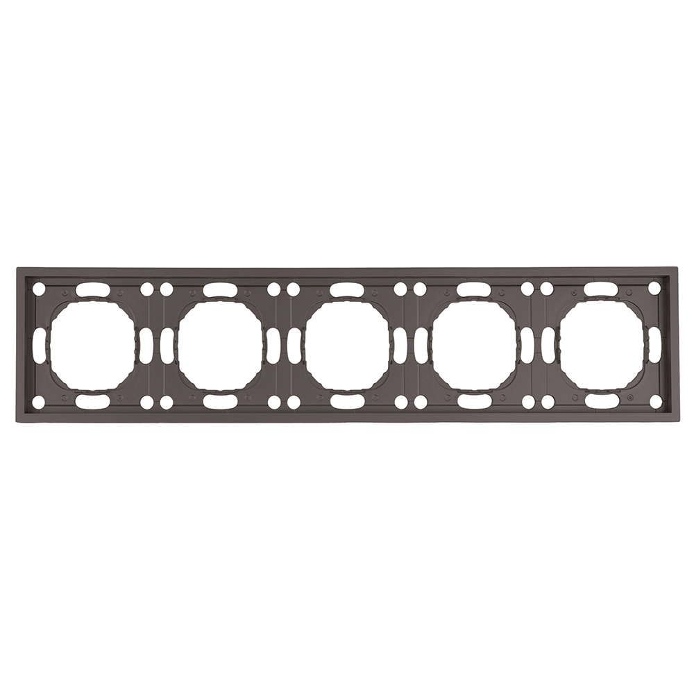 Рамка STEKKER, PFR00-5005-09 5-местная, серия Эмили, антрацит, soft touch от компании Stekker