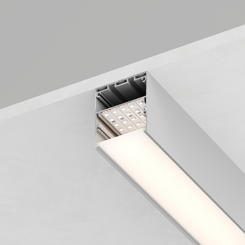 Купить Профиль  накладной 50х50мм алюминиевый, серебро, 2м, CAB269 по цене производителя в официальном интернет-магазине shop.feron.ru