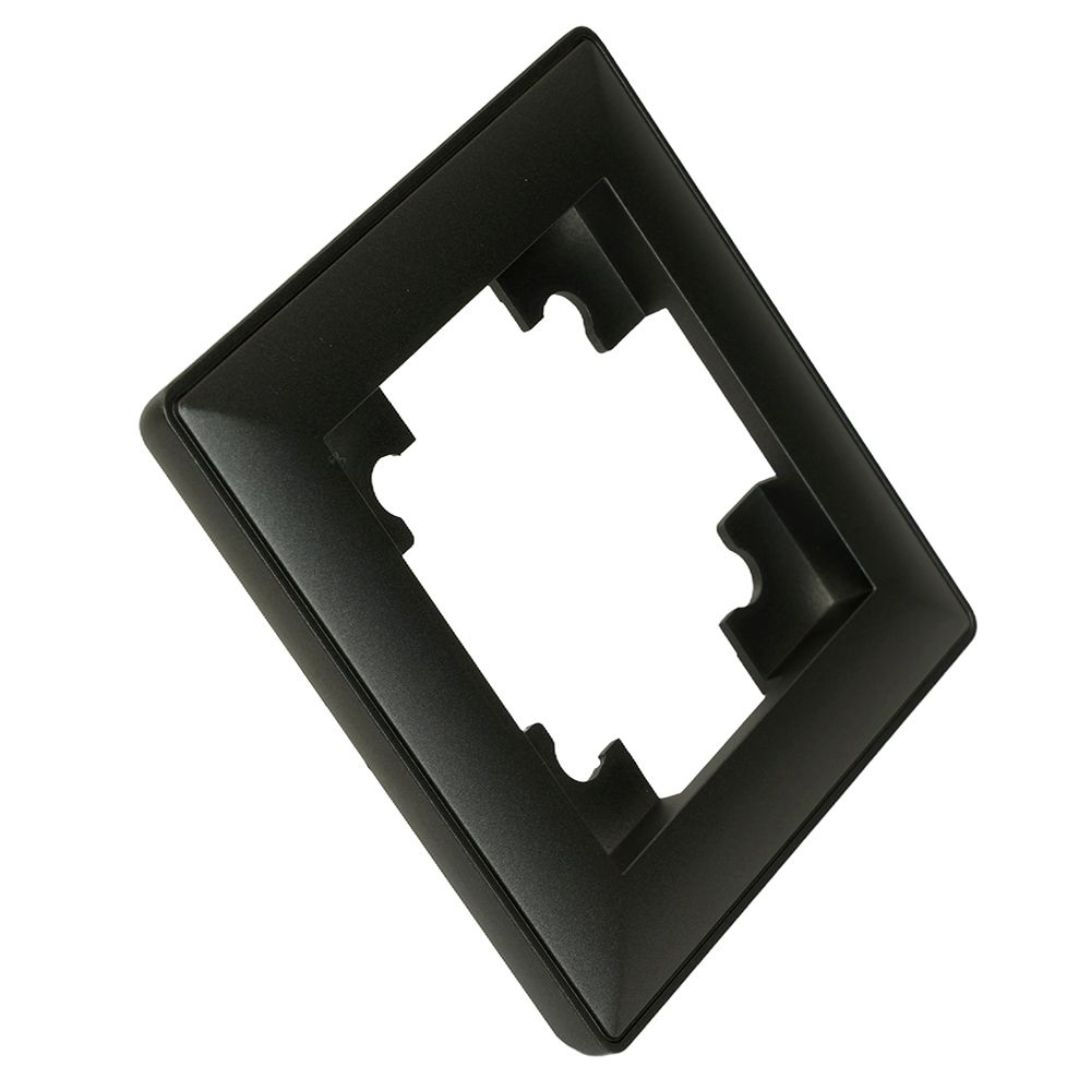 Рамка STEKKER, PFR00-7001-05 1-местная, пластик, серия Катрин, черный от компании Stekker