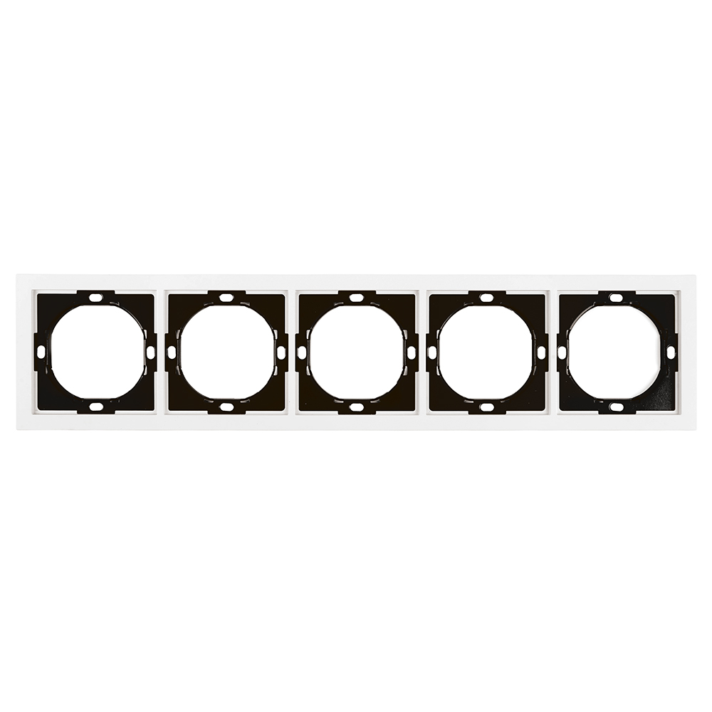 Рамка 5-местная, STEKKER, серия Мия, PFR00-3005-01, белая магнолия от компании Stekker