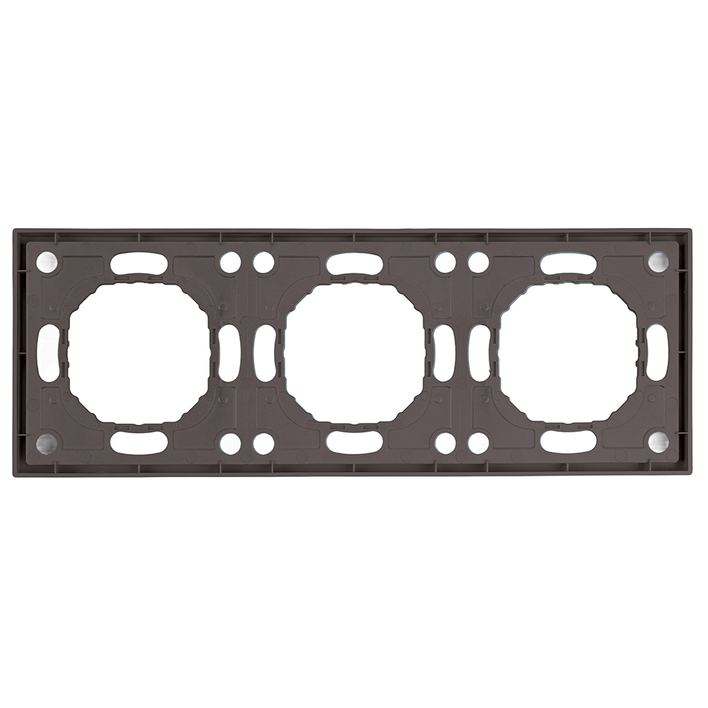 Рамка STEKKER, PFR00-5003-09 3-местная, серия Эмили, антрацит, soft touch от компании Stekker