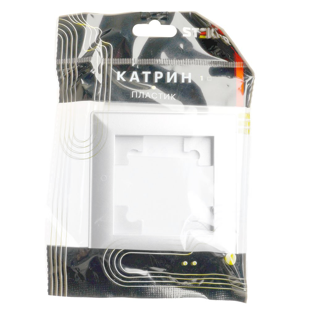 Рамка STEKKER, PFR00-7001-01 1-местная, пластик, серия Катрин, белый от компании Stekker