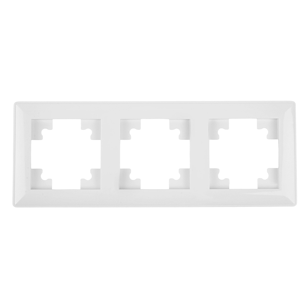 Рамка STEKKER, PFR00-7003-01 3-местная, пластик, серия Катрин, белый от компании Stekker