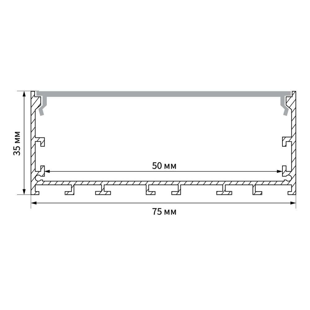 Купить Профиль алюминиевый накладной "Линии света", серебро, CAB258 по цене производителя в официальном интернет-магазине shop.feron.ru