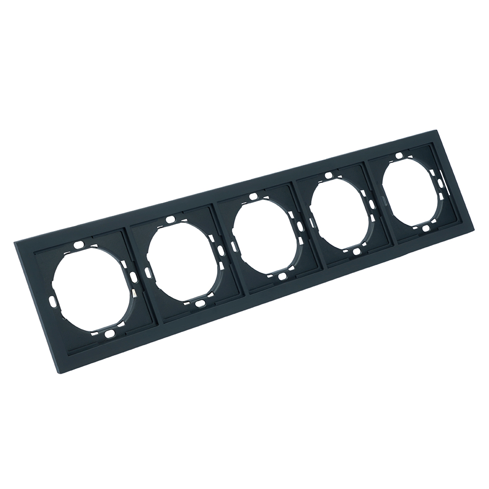 Рамка 5-местная, STEKKER, серия Мия, PFR00-3005-05, черный бархат от компании Stekker