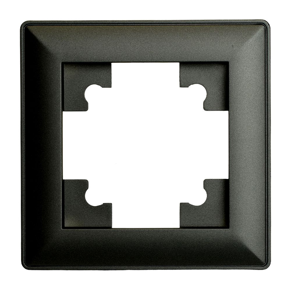 Рамка STEKKER, PFR00-7001-05 1-местная, пластик, серия Катрин, черный от компании Stekker