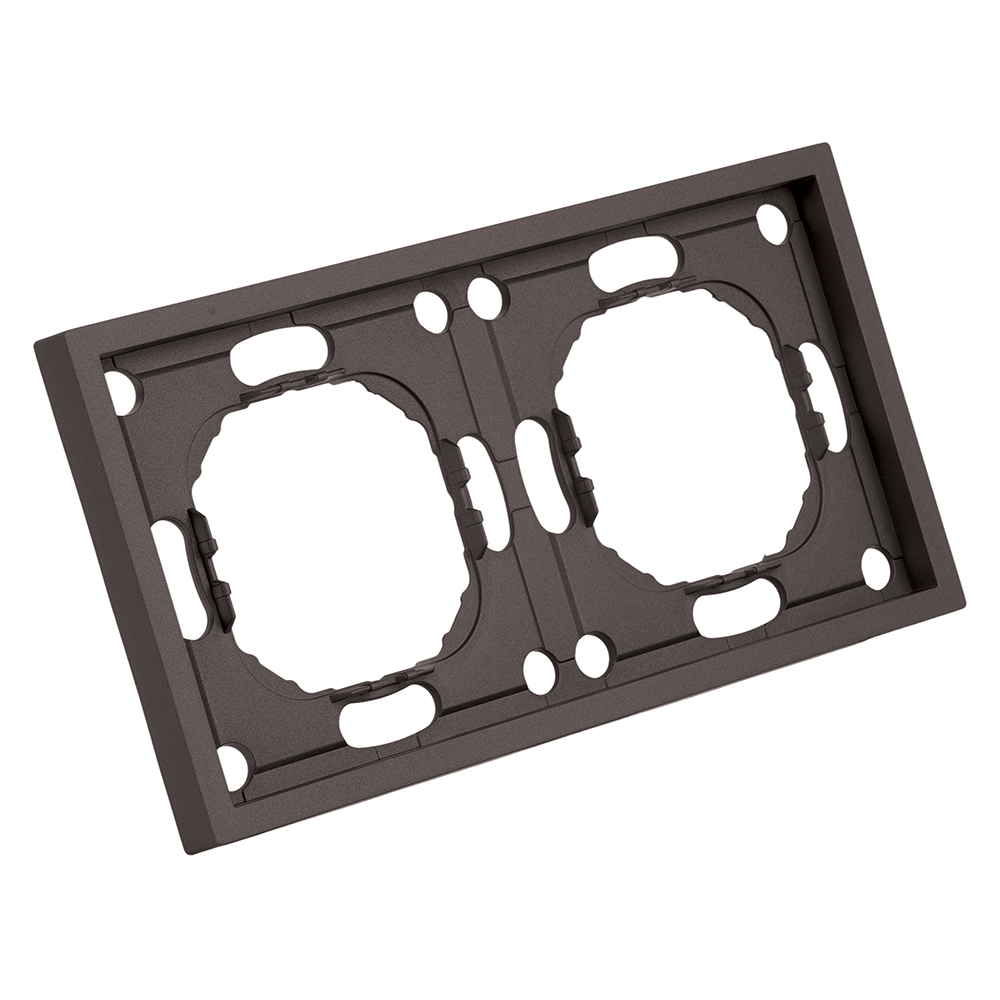 Рамка STEKKER, PFR00-5002-09 2-местная, серия Эмили, антрацит, soft touch от компании Stekker