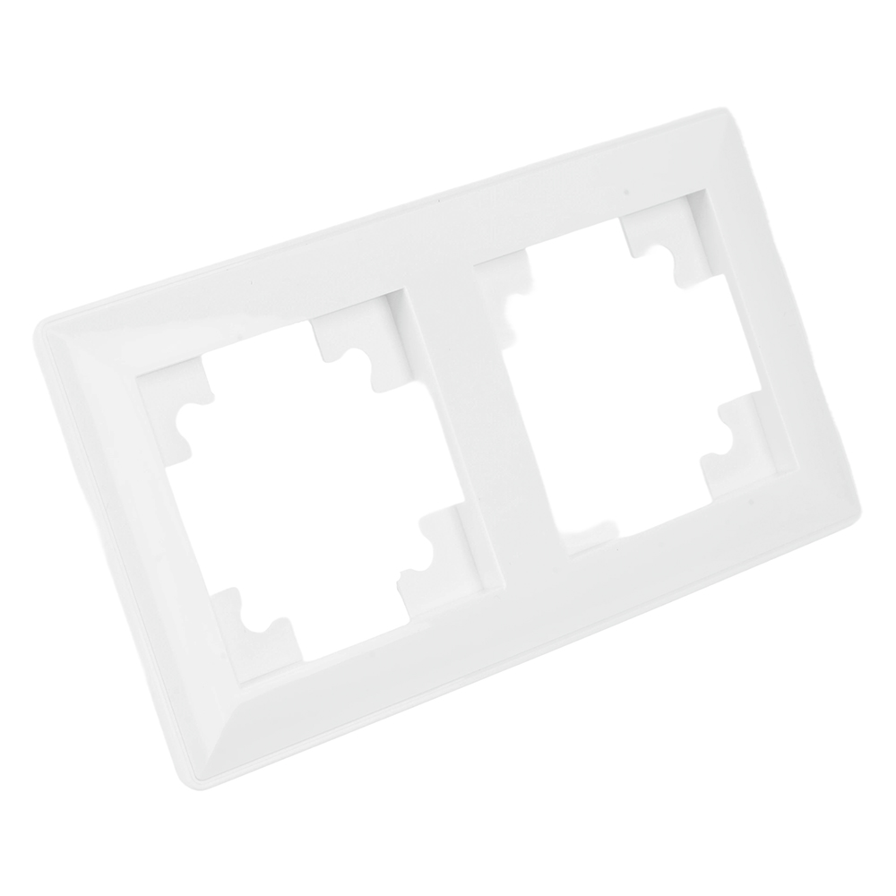 Рамка STEKKER, PFR00-7002-01 2-местная, пластик, серия Катрин, белый от компании Stekker