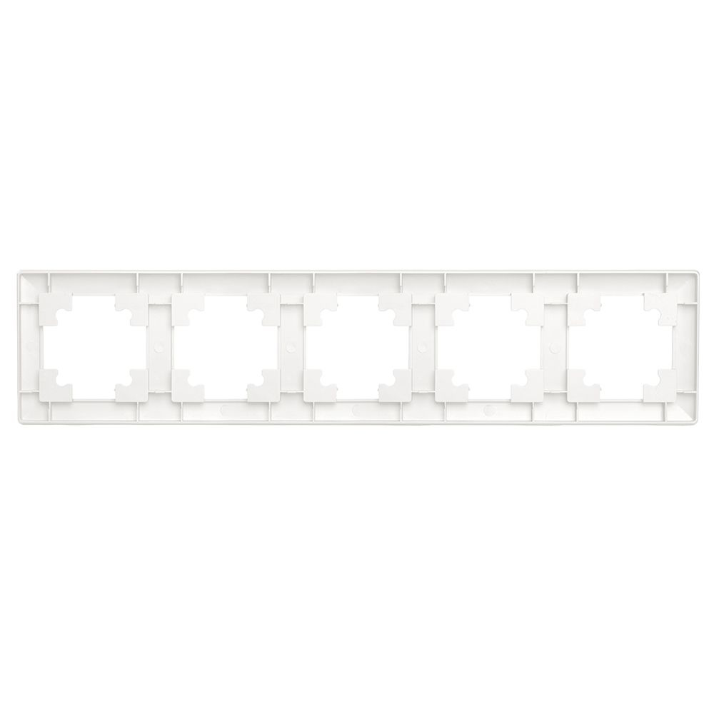 Рамка STEKKER, PFR00-7005-01 5-местная, пластик, серия Катрин, белый от компании Stekker