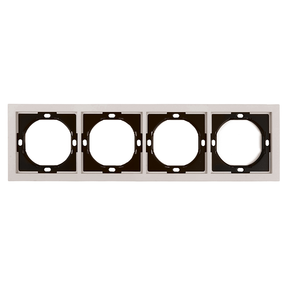 Рамка 4-местная, STEKKER, серия Мия, PFR00-3004-08, пудровый жемчуг от компании Stekker