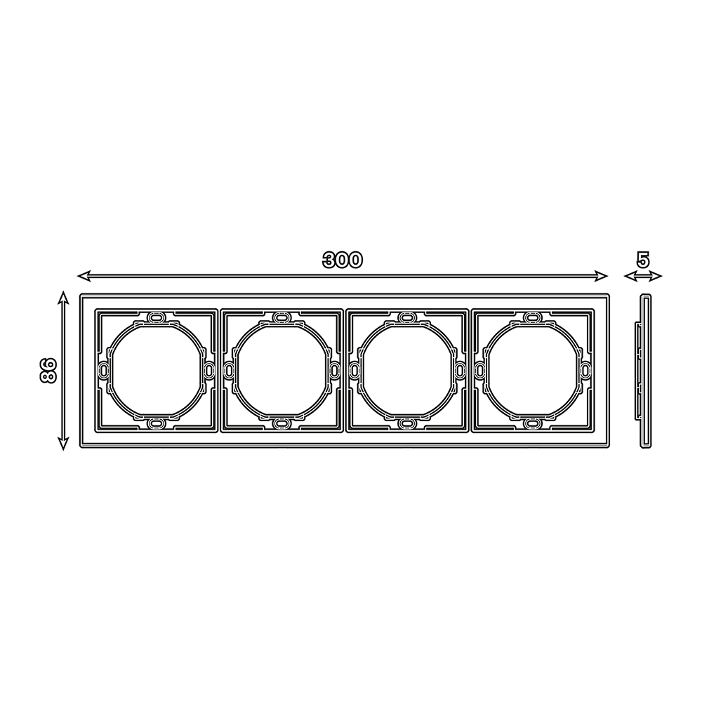 Рамка 4-местная, STEKKER, серия Мия, PFR00-3004-08, пудровый жемчуг от компании Stekker