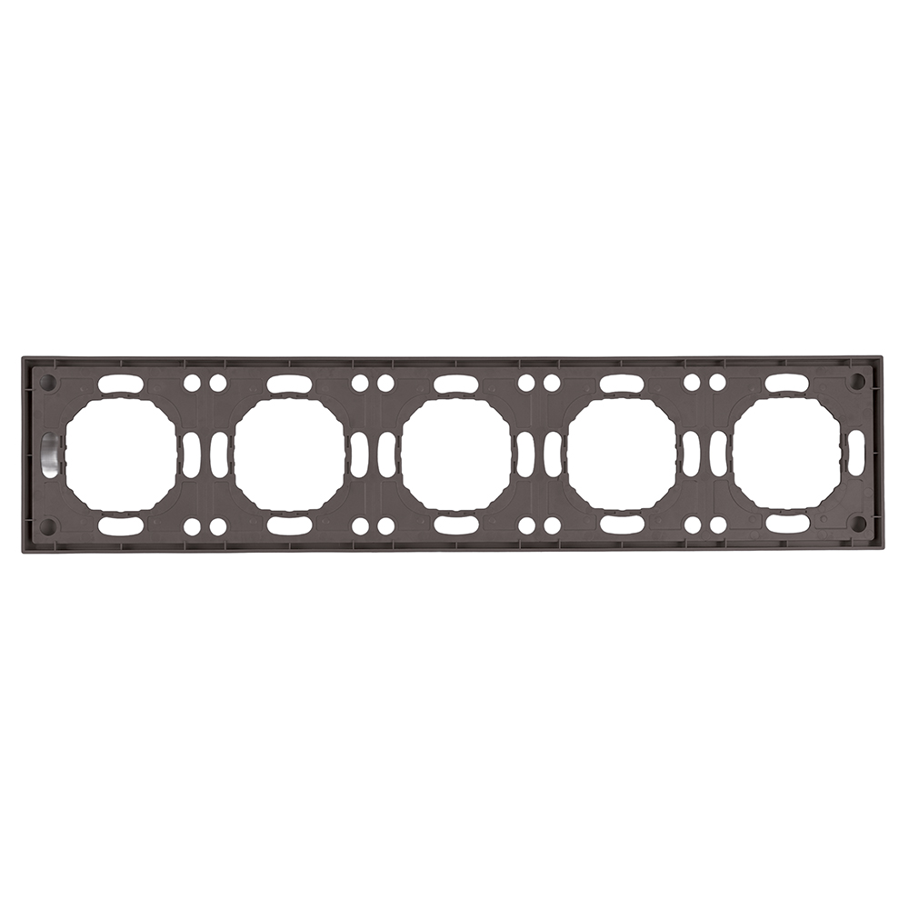 Рамка STEKKER, PFR00-5005-09 5-местная, серия Эмили, антрацит, soft touch от компании Stekker