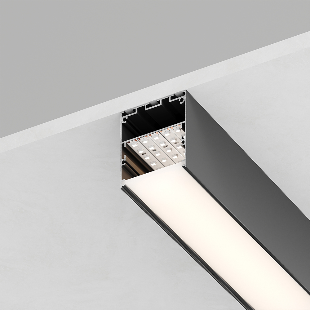 Купить Профиль  накладной 50х50мм алюминиевый, черный, 2м, CAB269 по цене производителя в официальном интернет-магазине shop.feron.ru