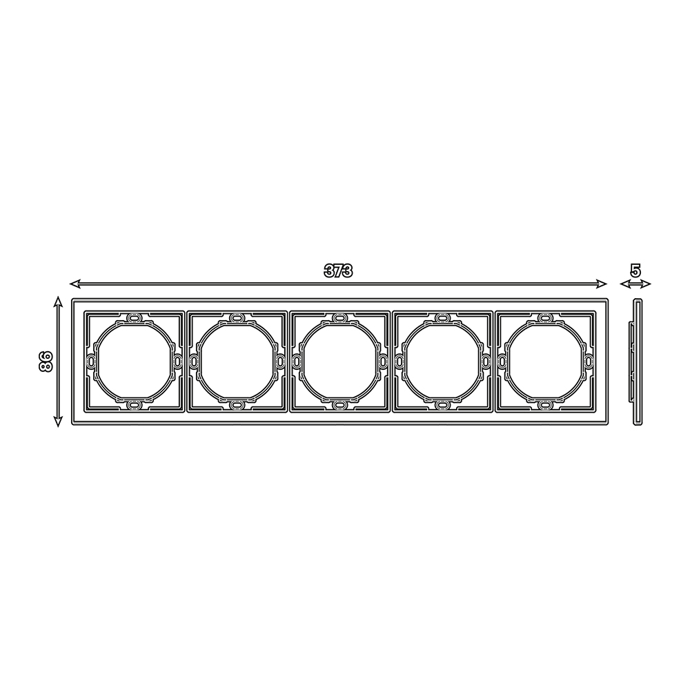 Рамка 5-местная, STEKKER, серия Мия, PFR00-3005-05, черный бархат от компании Stekker