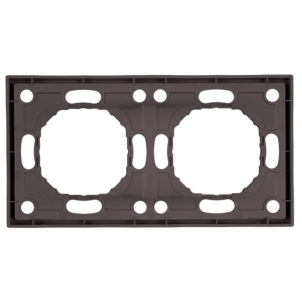 Рамка STEKKER, PFR00-5002-09 2-местная, серия Эмили, антрацит, soft touch от компании Stekker