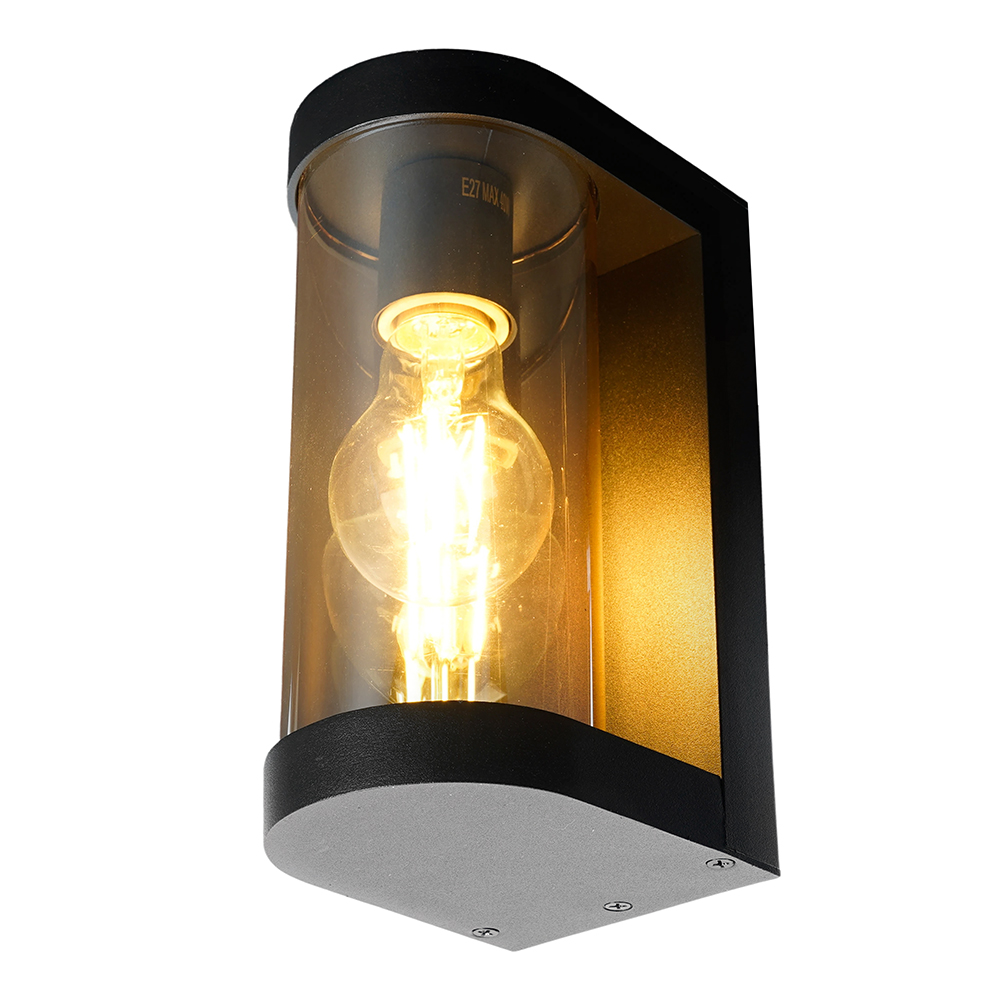 Светильник садово-парковый Feron DH1901, на стену, E27 230V, черный/янтарный от компании Ферон по цене 