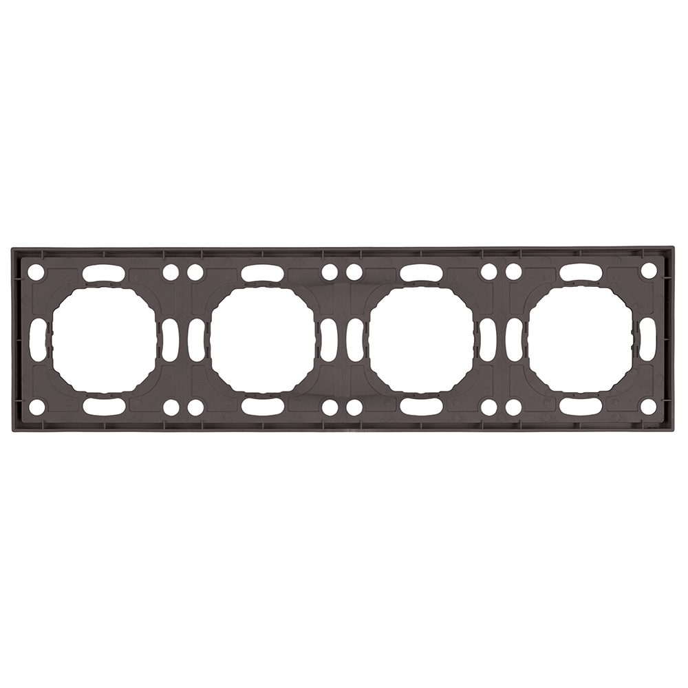 Рамка STEKKER, PFR00-5004-09 4-местная, серия Эмили, антрацит, soft touch от компании Stekker