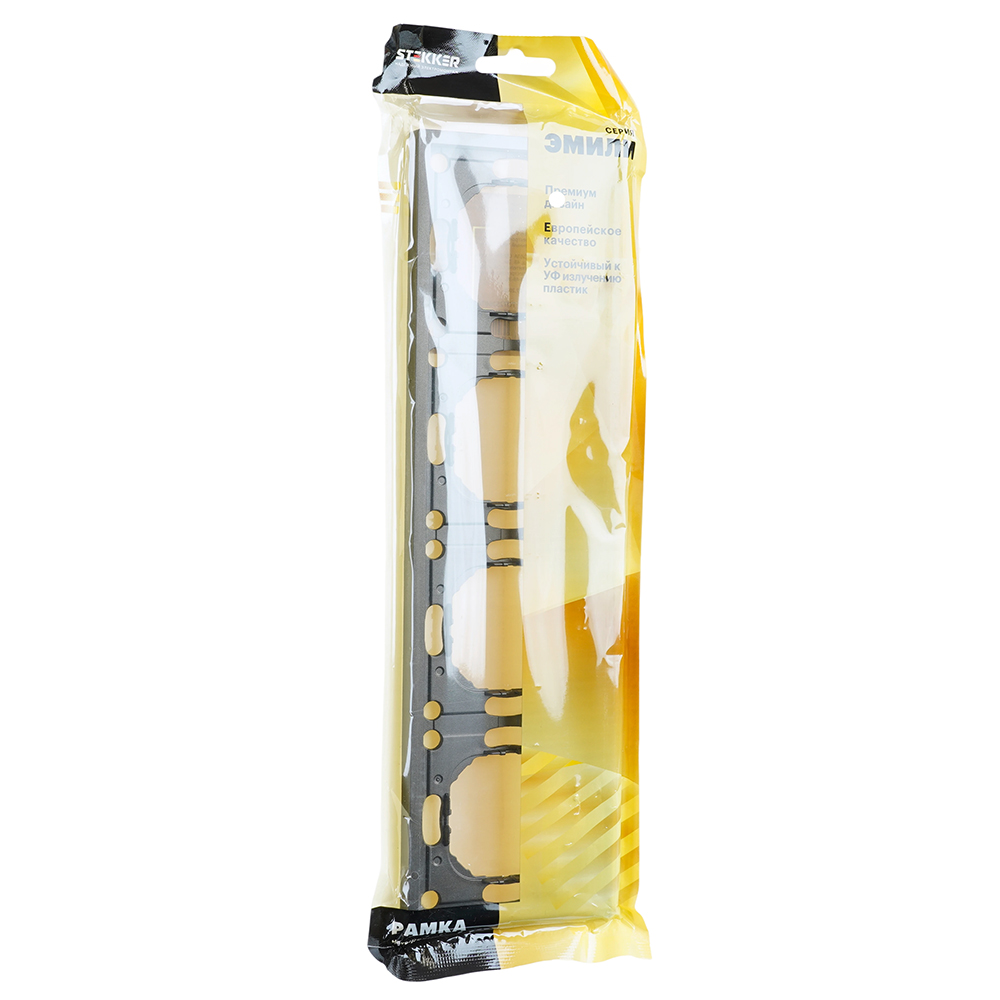 Рамка STEKKER, PFR00-5004-09 4-местная, серия Эмили, антрацит, soft touch от компании Stekker