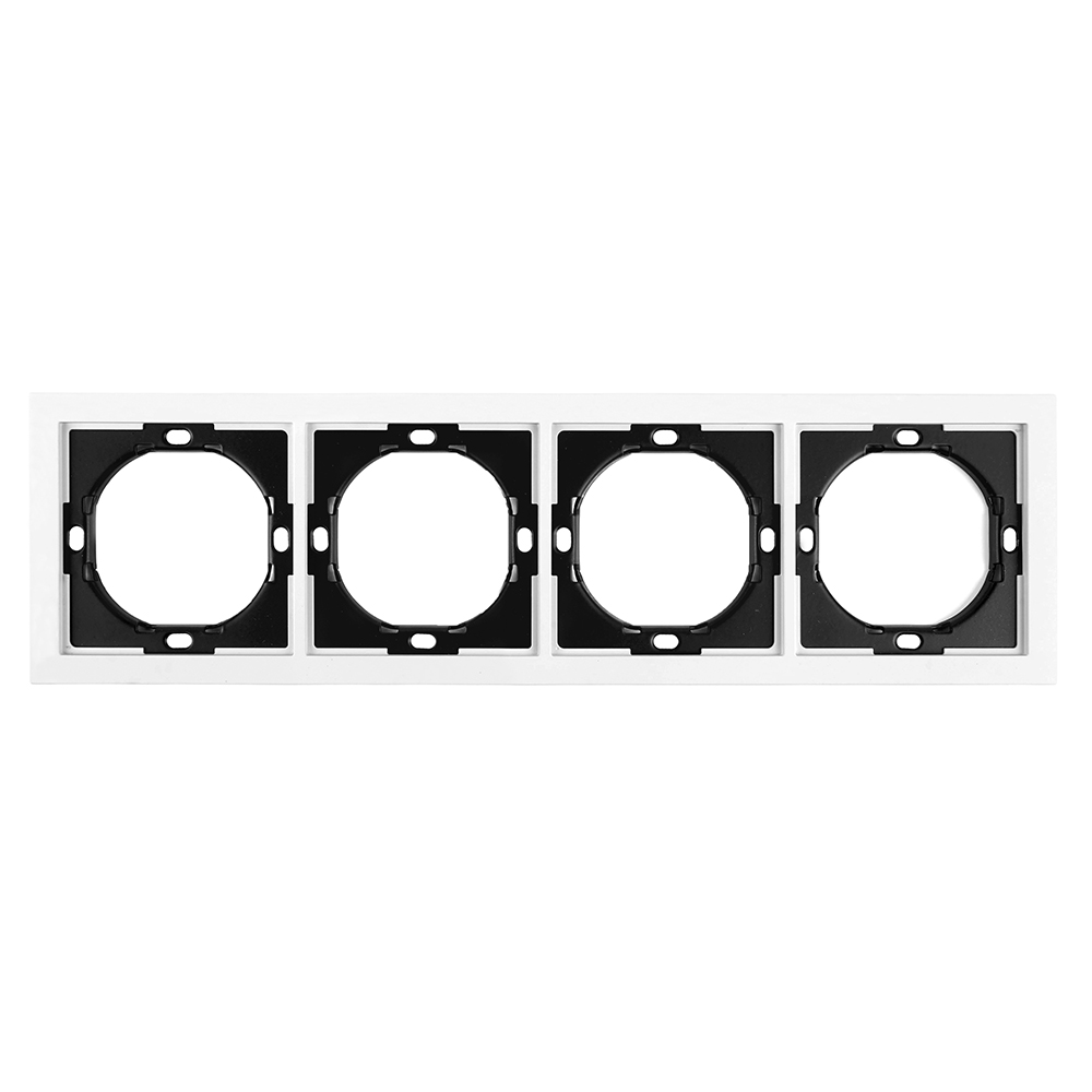 Рамка 4-местная, STEKKER, серия Мия, PFR00-3004-01, белая магнолия от компании Stekker