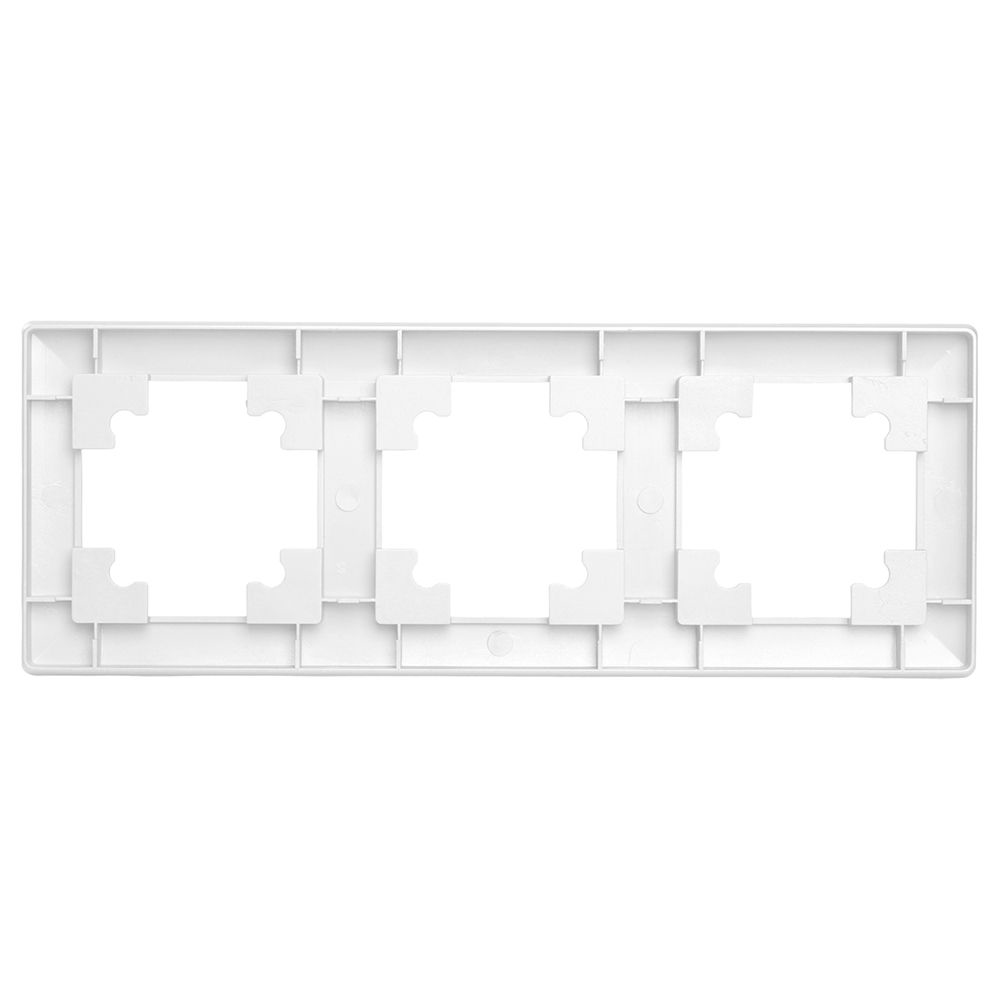 Рамка STEKKER, PFR00-7003-01 3-местная, пластик, серия Катрин, белый от компании Stekker