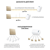 Выключатель беспроводной FERON TM81, 7мВт, IP20, одноклавишный, золото 41725 Выключатель беспроводной FERON TM81, 7мВт, IP20, одноклавишный, золото 41725