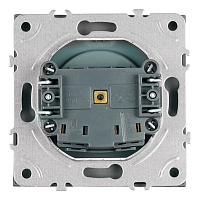 Розетка 1-местная с з/ш, б/з (механизм), СЗК, STEKKER, 250В, 16А, серия Эмили, RST16-5109-10ZK, платиново-серый, soft touch 50242