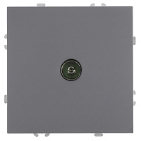 Розетка телевизионная 1-местная (механизм), STEKKER, 75 Ом, 5-862МГц, серия Эмили, RST00-5108-10, платиново-серый, soft touch 49953