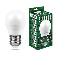 Лампа светодиодная SAFFIT SBG4509 Шарик E27 9W 230V 2700K 55082 Лампа светодиодная SAFFIT SBG4509 Шарик E27 9W 230V 2700K 55082