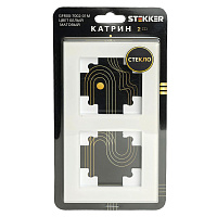 Рамка 2-местная, стекло, STEKKER ,GFR00-7002-01М, серия Катрин, белый матовый 49595