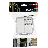 Выключатель 2-клавишный (механизм), STEKKER GLS10-7104-01, 250V, 10А, серия Катрин, белый  39300 Выключатель 2-клавишный (механизм), STEKKER GLS10-7104-01, 250V, 10А, серия Катрин, белый  39300