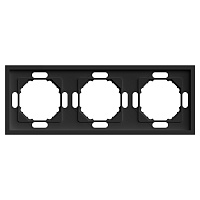 Рамка STEKKER, PFR00-5003-05 3-местная, серия Эмили, черный уголь, soft touch 49860 Рамка STEKKER, PFR00-5003-05 3-местная, серия Эмили, черный уголь, soft touch 49860