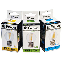 Лампа светодиодная Feron LB-61 Шарик E27 5W 230V 2700K 25581 Лампа светодиодная Feron LB-61 Шарик E27 5W 230V 2700K 25581