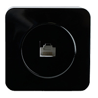 Розетка RJ-45 открытой установки, 1-местная, STEKKER, серия София, черный, MST00-20-02  49312 Розетка RJ-45 открытой установки, 1-местная, STEKKER, серия София, черный, MST00-20-02  49312