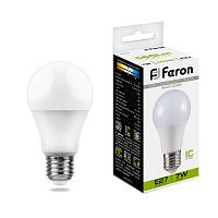 Лампа светодиодная Feron LB-91 Шар E27 7W 175-265V 4000K 25445 Лампа светодиодная Feron LB-91 Шар E27 7W 175-265V 4000K 25445
