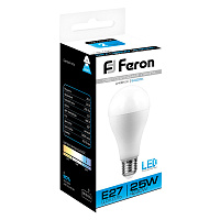 Лампа светодиодная Feron LB-100 Шар E27 25W 175-265V 6400K 25792 Лампа светодиодная Feron LB-100 Шар E27 25W 175-265V 6400K 25792
