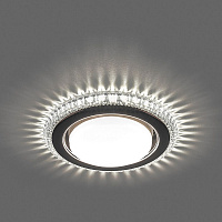 Светильник встраиваемый с белой LED подсветкой Feron CD4036 потолочный GX53 без лампы, прозрачный, хром 40503 Светильник встраиваемый с белой LED подсветкой Feron CD4036 потолочный GX53 без лампы, прозрачный, хром 40503