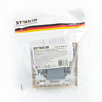 Переключатель 2-клавишный STEKKER  PSW10-9008-02, 250В, 10А, серия Эрна, слоновая кость 39920 Переключатель 2-клавишный STEKKER  PSW10-9008-02, 250В, 10А, серия Эрна, слоновая кость 39920