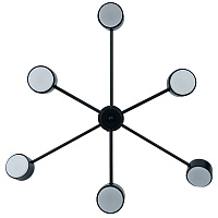 Светильник потолочный GX53 15Wx6, 230V, черный, AL270 GELA  Feron 53102