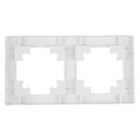 Рамка STEKKER, PFR00-7002-01 2-местная, пластик, серия Катрин, белый 39793