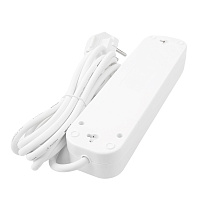 Удлинитель четырехместный с/з с выключателем STEKKER HM03-41-05 3x0,75, 5м, серия Home (У10А-003), белый 39525