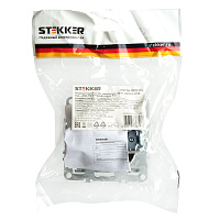 Розетка 1-местная c/з (механизм), STEKKER, PST16-9110-03, 250В, 16А с защитной шторкой, серия Эрна, черный 49154 Розетка 1-местная c/з (механизм), STEKKER, PST16-9110-03, 250В, 16А с защитной шторкой, серия Эрна, черный 49154