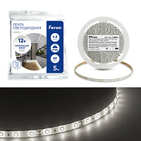 Светодиодная LED лента Feron LS604, 60SMD(2835)/m 4.8W/m 12V IP65 5m, 4000К Артикул 48219 Светодиодная LED лента Feron LS604, 60SMD(2835)/m 4.8W/m 12V IP65 5m, 4000К Артикул 48219