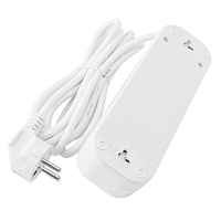 Удлинитель трехместный с/з с выключателем STEKKER HM03-31-03 3x0,75, 3м, серия Home (У10А-002), белый 39198