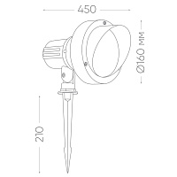 Светодиодный светильник тротуарный (грунтовый) Feron SP2706 12W 6400К 85-265V IP65  32132 Светодиодный светильник тротуарный (грунтовый) Feron SP2706 12W 6400К 85-265V IP65  32132