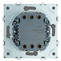 Терморегулятор механический (механизм), STEKKER, 230В, 3500Вт, серия Эмили, RSW00-5120-10, платиново-серый, soft touch 50712