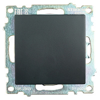 Выключатель 1-клавишный (механизм)STEKKER GLS10-7103-05, 250В, 10А, серия Катрин, черный 39603 Выключатель 1-клавишный (механизм)STEKKER GLS10-7103-05, 250В, 10А, серия Катрин, черный 39603